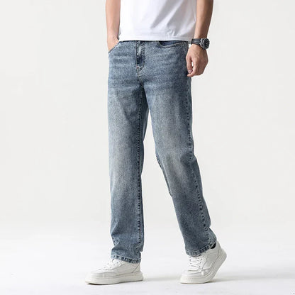 Men’s Oversized Wide Leg Jeans - Straight Lyocell, Casual