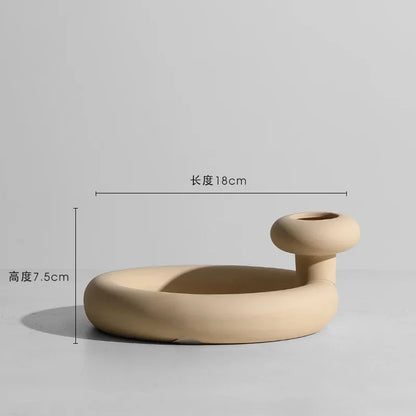 Ceramic Vase Embryo Sculptural Tabletop Vase Scandinavian Minimalist Household Decor Fall 2025 Ideal For Dry Flower Display