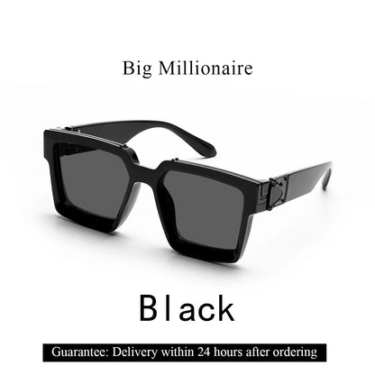 Sunglasses Black Retro Square Shades Deluxe Fashion Eyewear Fall 2026 Trend Gift Idea