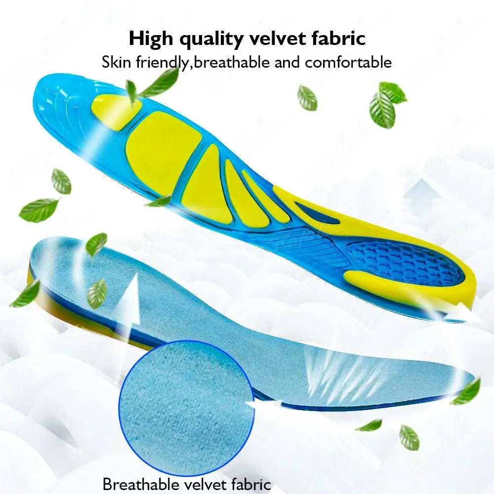 Non Gel Slip Shoe Insoles Silicone Massaging Orthotic Plantar Fascia Insole