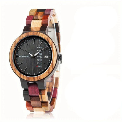 Couple Wooden Watches Handmade Quartz Date Unisex Display