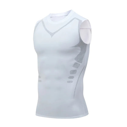 polyester, sleeveless, gym and bodybuilding vest – Fast-dry men's compression tank top