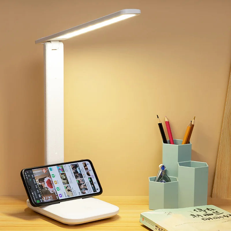 LED Desk Lamp Touch Dimmable Battery-Powered Eye Protection
