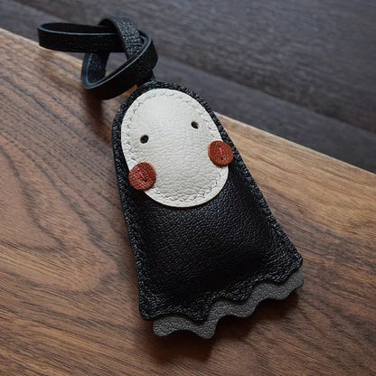 Bag Leather Charm No Face Keychain Black Cozy Cute Gift