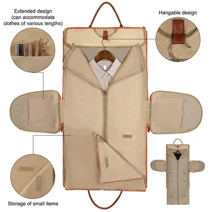 Folding Suit Storage Bag for Women - Large Capacity Water-Resistant Travel Organizer