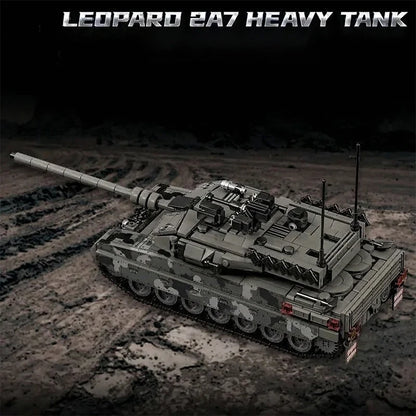 Military Tank Building Blocks Leopard 2A7 Model 1007 Pieces Camouflage Brick Kit Fall 2026 Gift