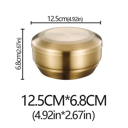 Steel Stainless Double Layer Rice Bowl With Lid Insulated