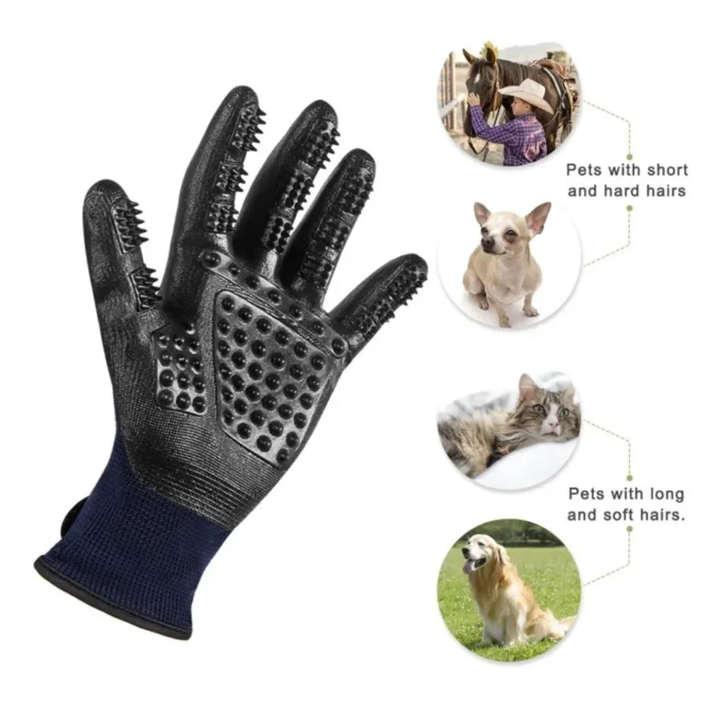 Grooming Pet Gloves Teal Rubber Bath Gloves Spring 2026 Hair Removal Non Slip Gentle Massage