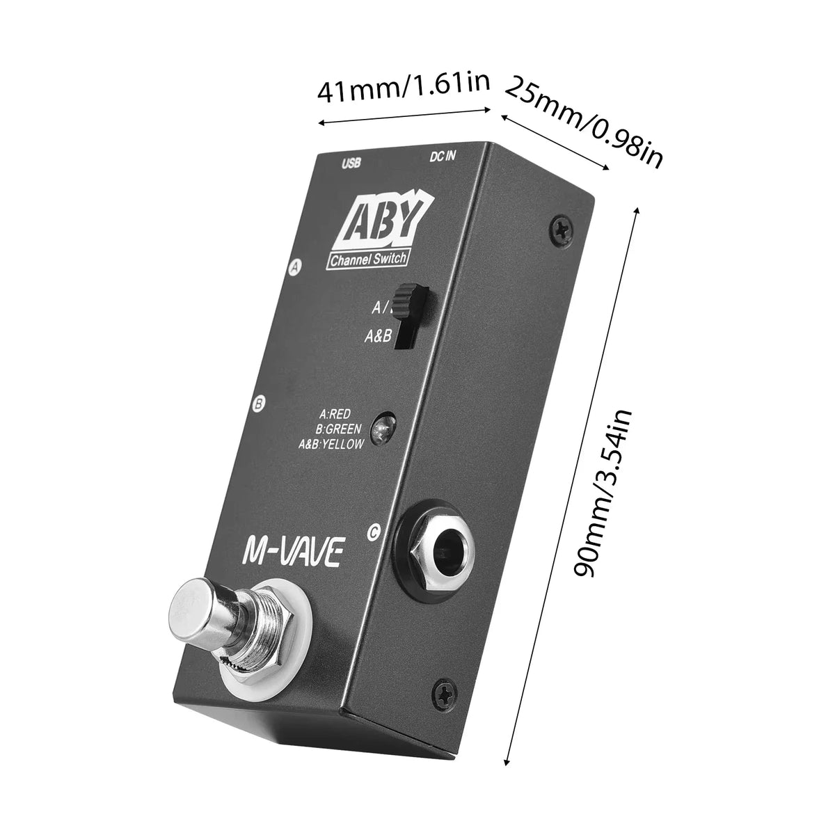 True Bypass AB Box Mini Guitar Bass Channel Switch 2026 – M-VAVE ABY Line Selector Pedal