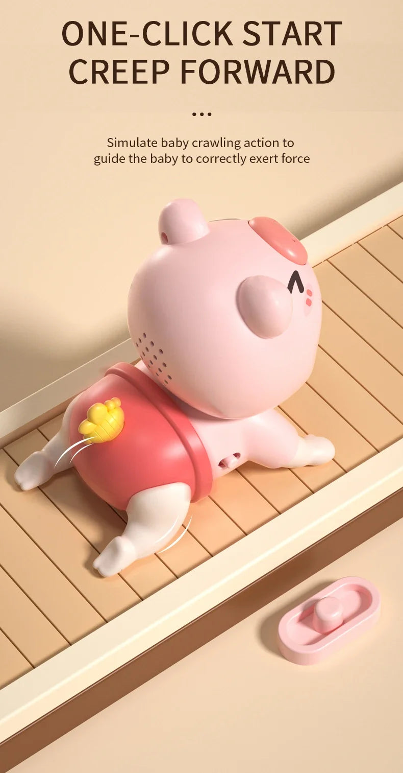Crawling Baby Guide Toy Newborn Sensory Toys Music Aid