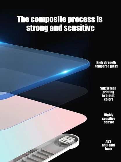 Gradient Smart Glass Body Scale With LCD Digital Display