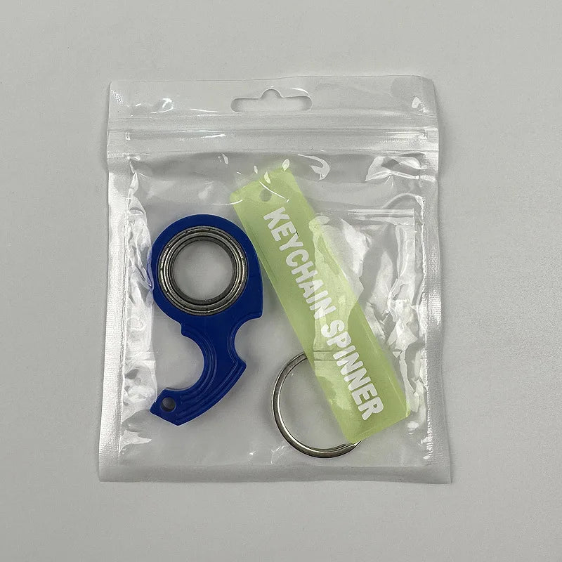 Keychain Metal Fidget Spinner Ring Stress Relief Toy