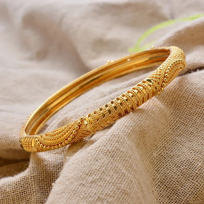 Gold Plated Bangles Deluxe Arabic Wedding Bracelet