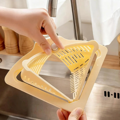 Sink Magnetic Drain Basket Triangle Stainless Steel For Vegetables And Fruit Drainage Eco Friendly Kitchen Organizer