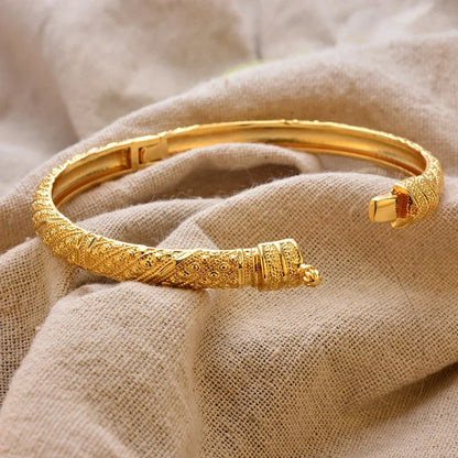 Gold Plated Bangles Deluxe Arabic Wedding Bracelet