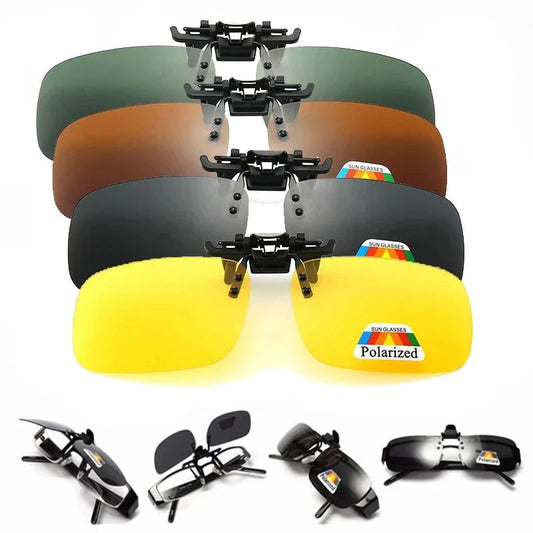 Clip Polarized On Sunglasses - UV 380 Driving Fishing Glasses Color Lenses