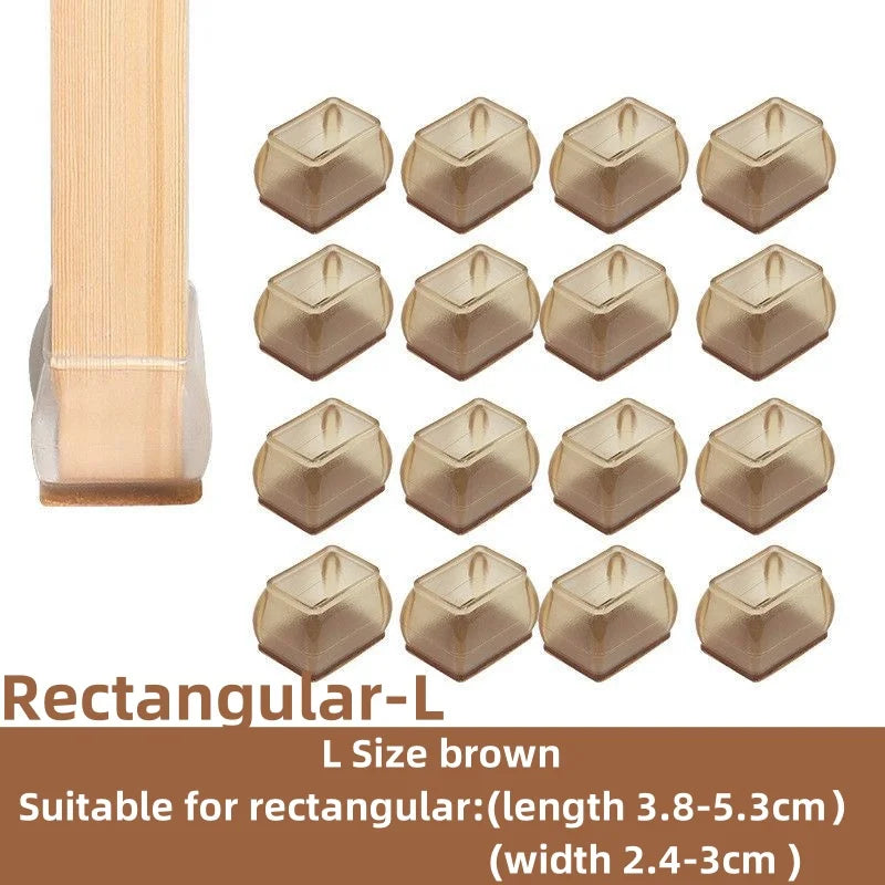 Floor Protectors Chair Feet Leveling Mat 2026 – Silicone Anti-Slip Furniture Leg Pads 16-Pack