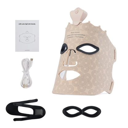 LED Mask Photon Silicone Face Mask 7 Colors Light Therapy Spring 2026 Skin Rejuvenation And Brightening Cordless