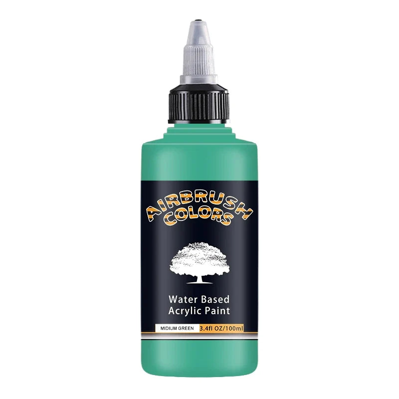 Airbrush2026 Edition Acrylic Paint Matte Inks Water Based Simple to Clean 32 Color Kit 100ml Bottles For Model Hobby TikTok Viral Craft Trend