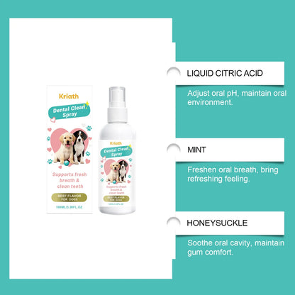 Organic Bad Breath Freshener Dog Cat Teeth Cleaning Plaque Reducer 2026 – Pet Oral Maintenance Spray 100ml
