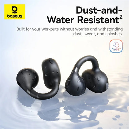 4-Mic Noise Cancellation Super Bass IP55 Sports 2026 – Baseus BC1 Open-Ear Clip Earbuds Bluetooth 6.0