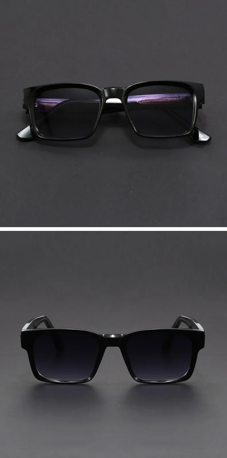 mirror lens, anti-mist outdoor driving shades, wide coverage – Men's square frame sunglasses UV400