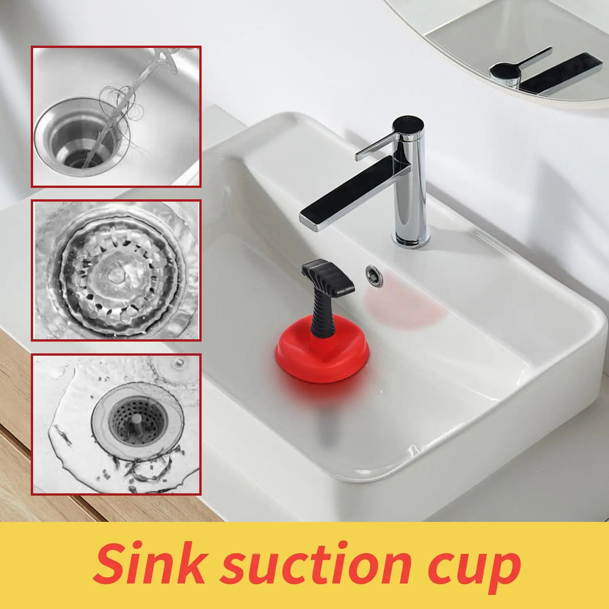 Drain Plunger Heavy Duty Unblocker Sink Suction Cup For Kitchen And Bathroom Sinks Fall 2026 Household Repair Must Have