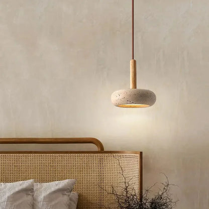 LED Japandi Pendant Lamp Yellow Stone Wabi Sabi Ambient Design