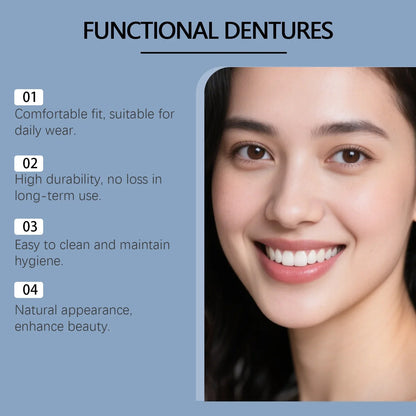 Safe, Simple Fit, Instant Smile Restoration 2026 – Plush Silicone Temporary Dentures Full Kit