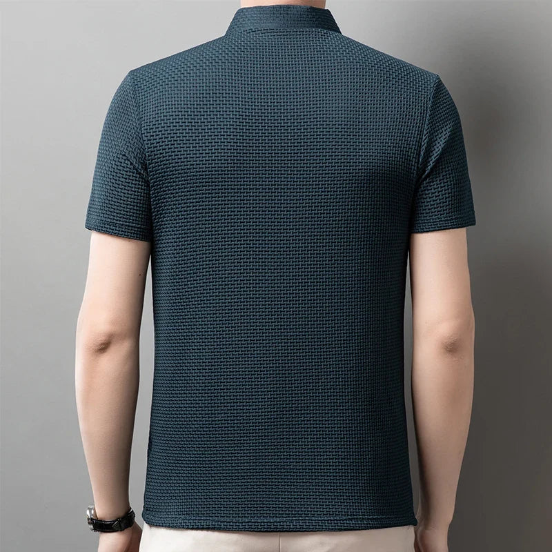 short sleeve, casual summer style, slim fit versatile top – Breathable men's polo shirt