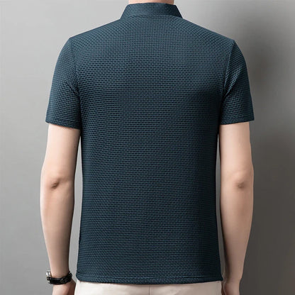 short sleeve, casual summer style, slim fit versatile top – Breathable men's polo shirt