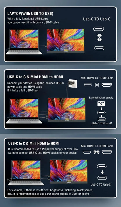 Travel-Friendly Monitor 14.1 Inch Touch IPS HDR10 Second Screen