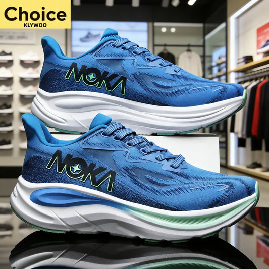 flyknit upper, rubber outsole, spring autumn sport – Breathable lightweight men's running shoe