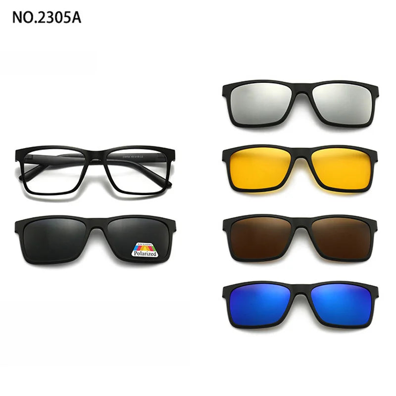 Magnetic Clip Sunglasses Interchangeable Lens Kit 5 Lenses Polarized Prescription Ready Summer 2026 Gift