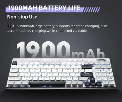 Cordless Low Profile Mechanical Keyboard 98 Keys PBT