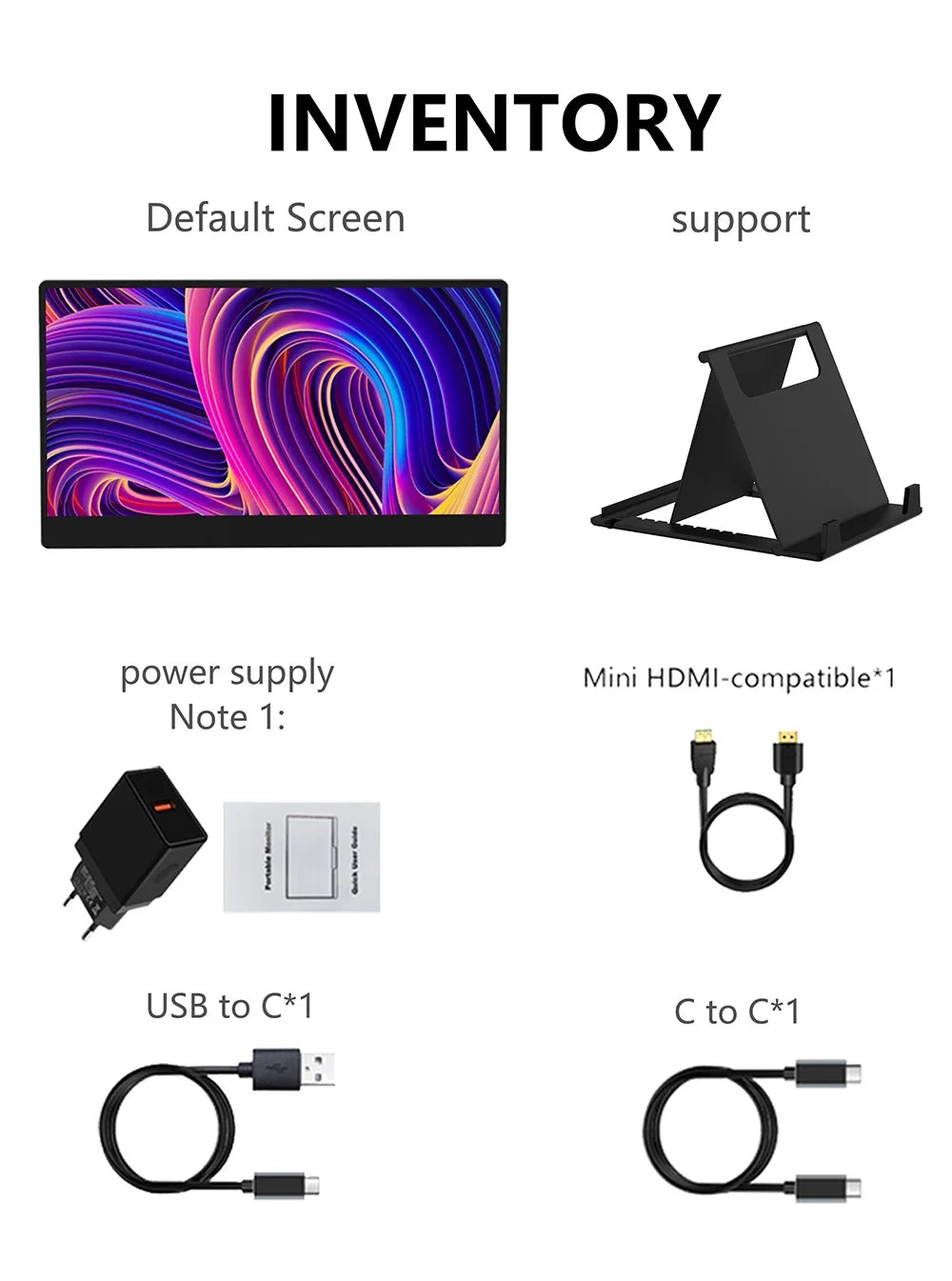 Travel-Friendly Monitor 14 Inch 60Hz Travel Display With Speakers