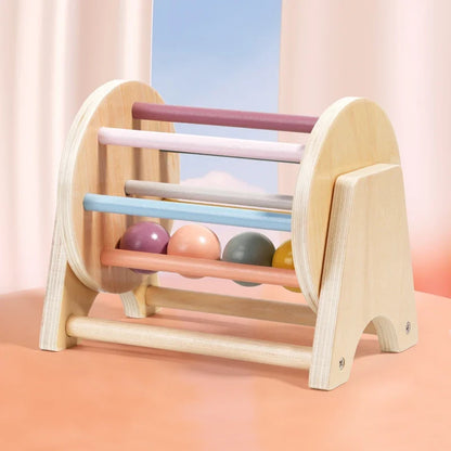 Wooden Montessori Busy Drum Newborn Sensory Toys Learning