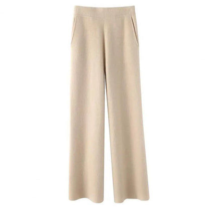 High Drape Waist Wide Leg Pants For Women Casual Loose Fit, Autumn Winter Trousers