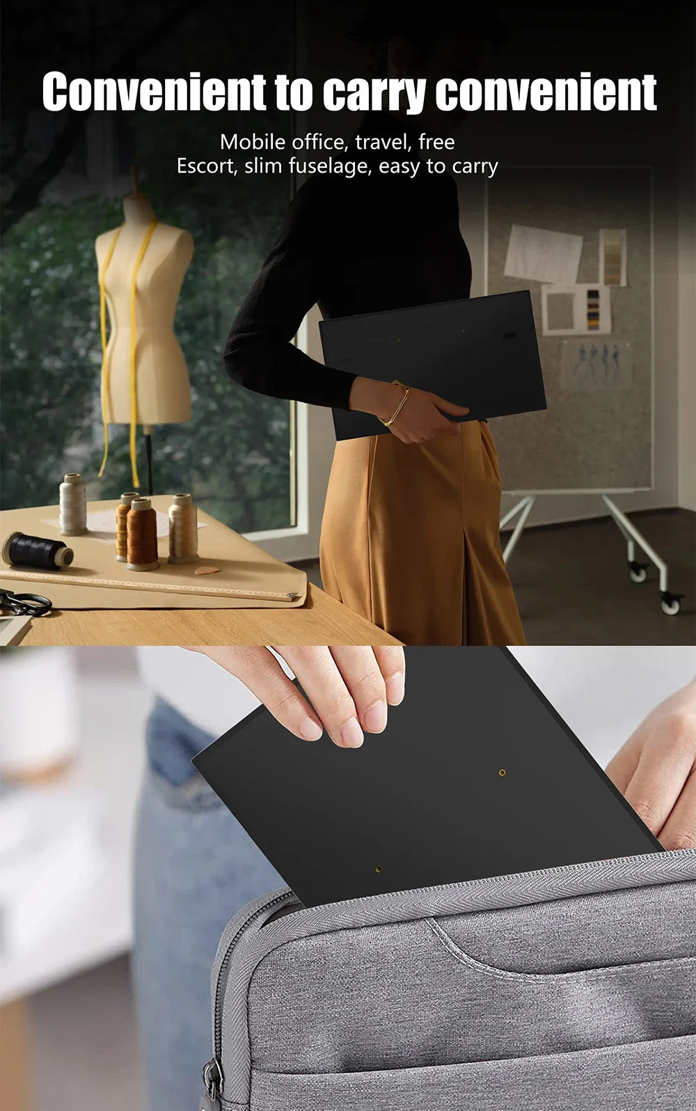Travel-Friendly Monitor 14 Inch 60Hz Travel Display With Speakers