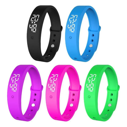 Smart Bracelet Silicone Band Fitness Tracker Water-Resistant Body Temperature Monitor Vibration Alarm Spring 2026 Trend