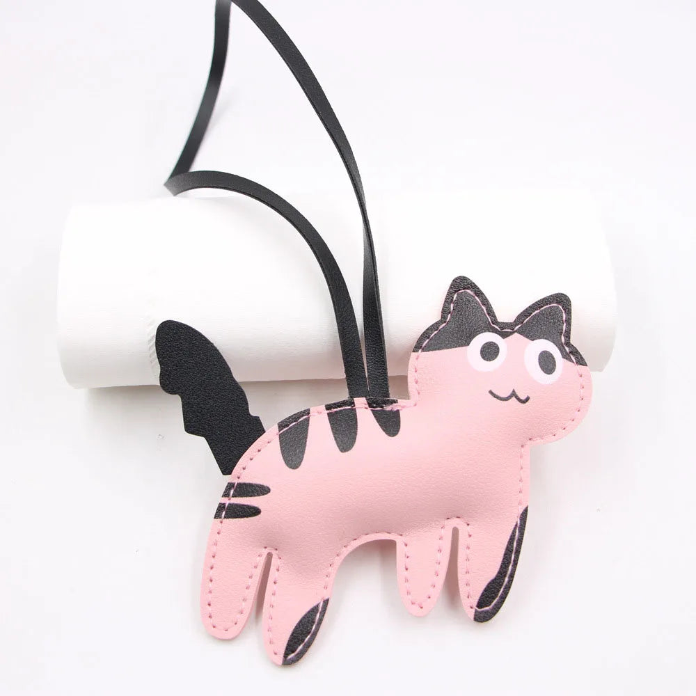Keychain Bear PU Leather Mini Bag Charm Cute Gift Accessory