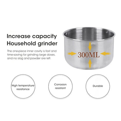 Coffee Grinder Mini Motor-Driven Stainless Ultrafine 300ml