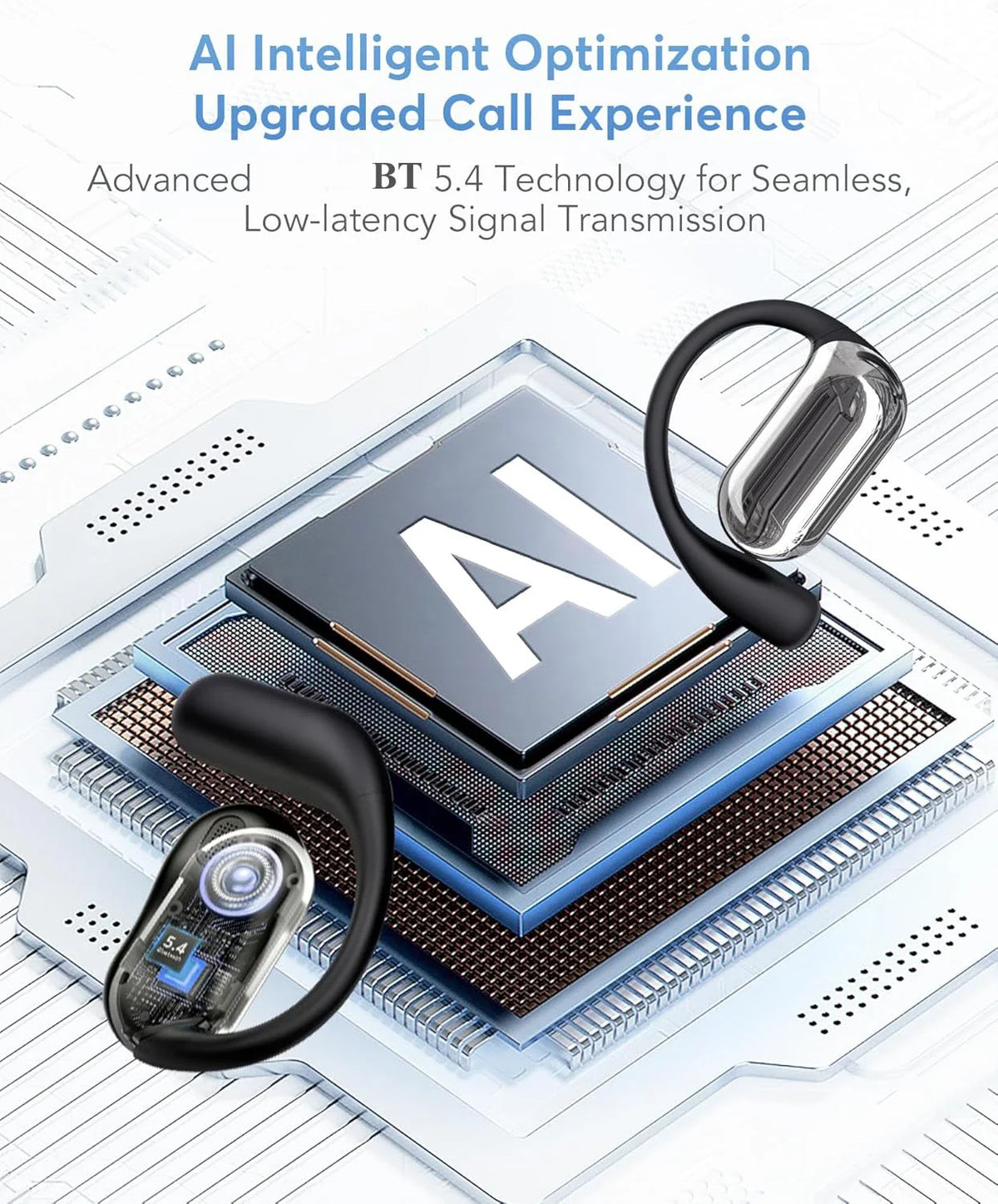 Real AI Time Translator Earbuds 144 Languages ANC Business