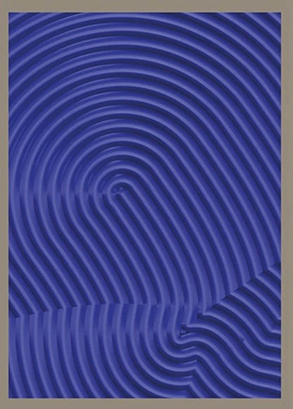 Klein Blue Abstract Canvas Wall Art Vertical Contemporary Print