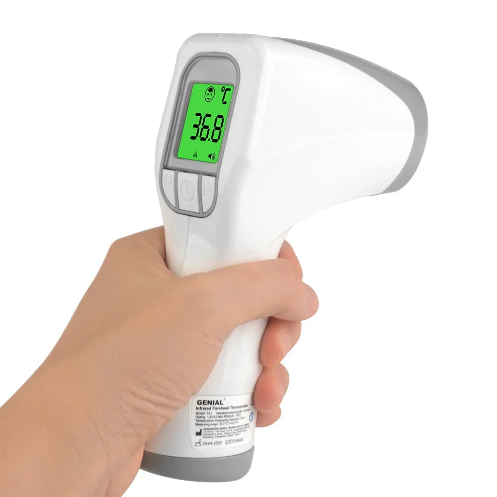 Infrared2026 Edition Forehead Thermometer 2-in-1 with Fever Alarm and LCD Display, Accurate Readings for Family, Back to School