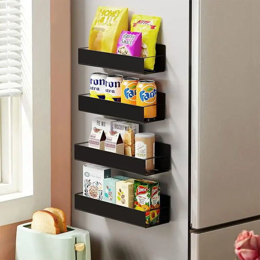 Refrigerator Magnetic Shelf Organizer Rack Space Saving