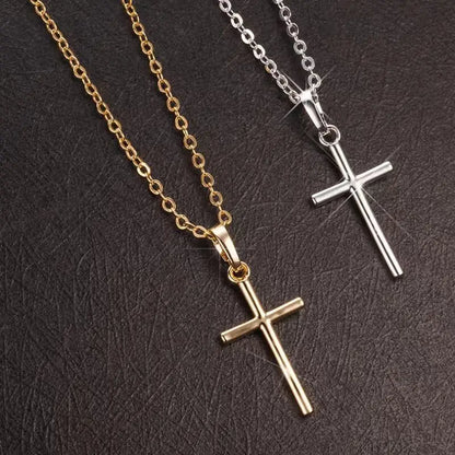 Necklace Cross Pendant Jewelry Unisex Long Chain Christian Charm Gift Idea Summer 2026 Trend