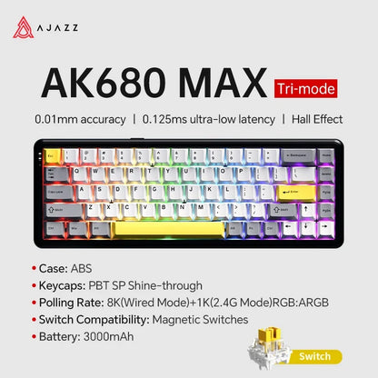 Mechanical Keyboard Sixty Mini Cordless ARGB Magnetic Hall