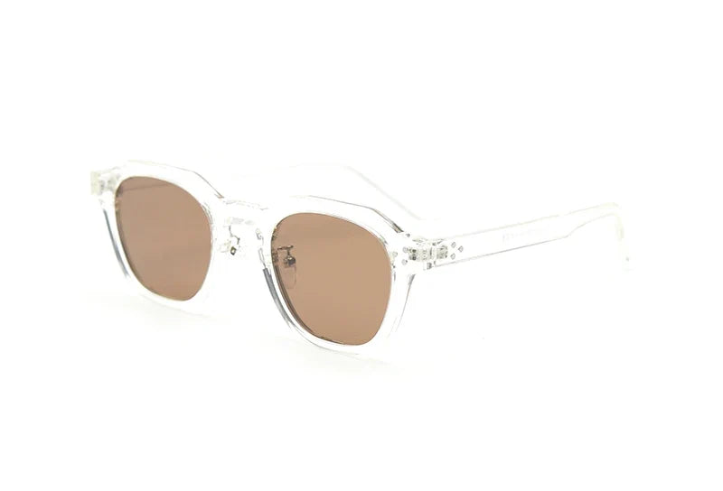 Style Korean Retro Sunglasses for Women TR90 Polygon Polarized UV400 Green Brown 2025 Summer