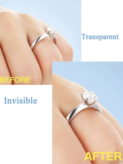 Ring Size Adjuster Clear Invisible Inserts, Adhesive Ring Reducer Kit, Fall 2025 Nearly Discreet Secure Fit